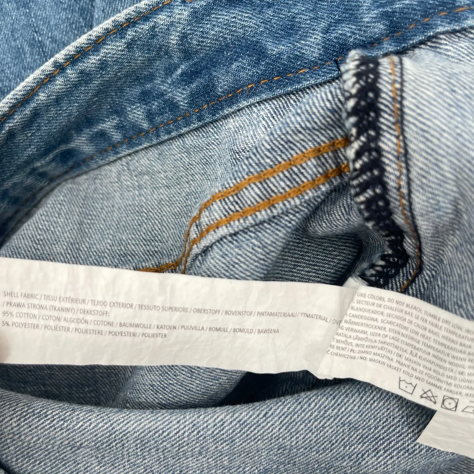 EVIDNT Los Angeles Skirt Size 26 Denim Jean Pencil Front Slit High Waist NWT - Image 13