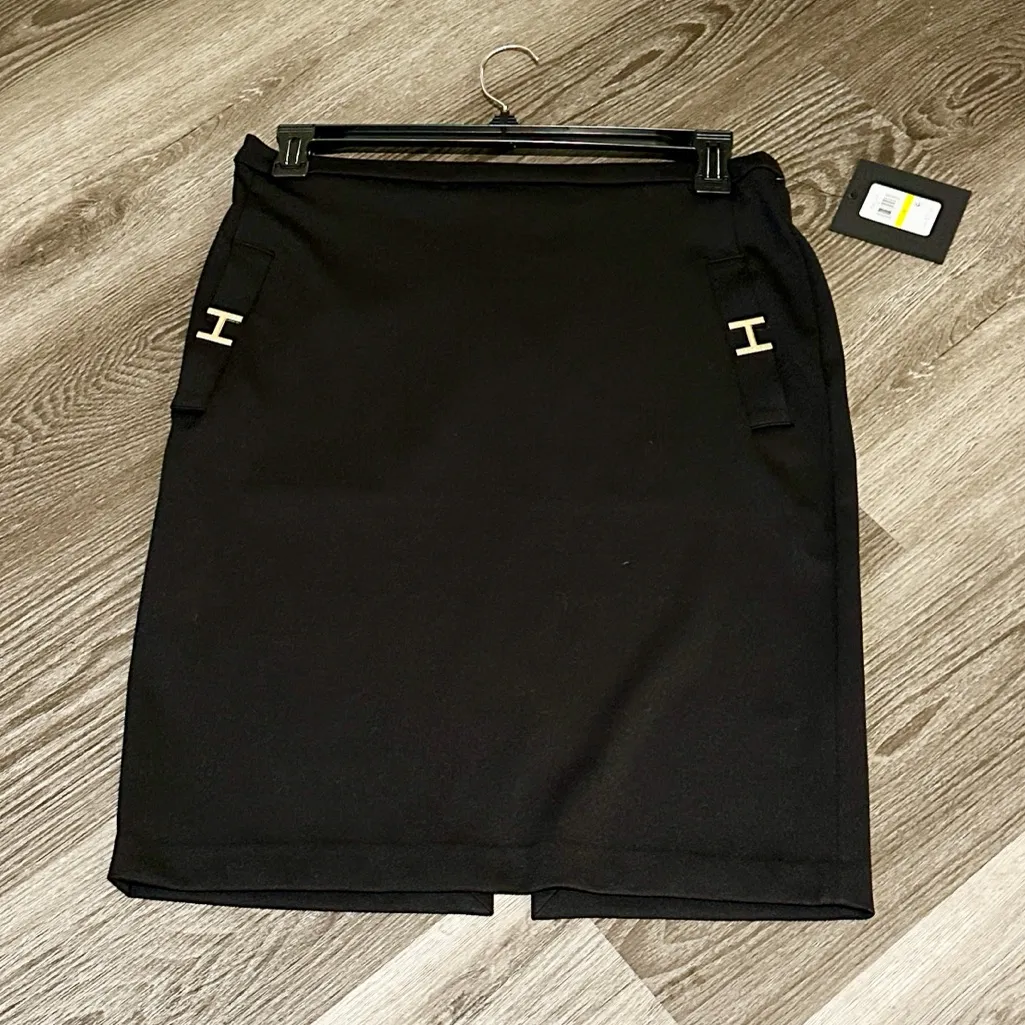Halston Black Aline Skirt - Image 5