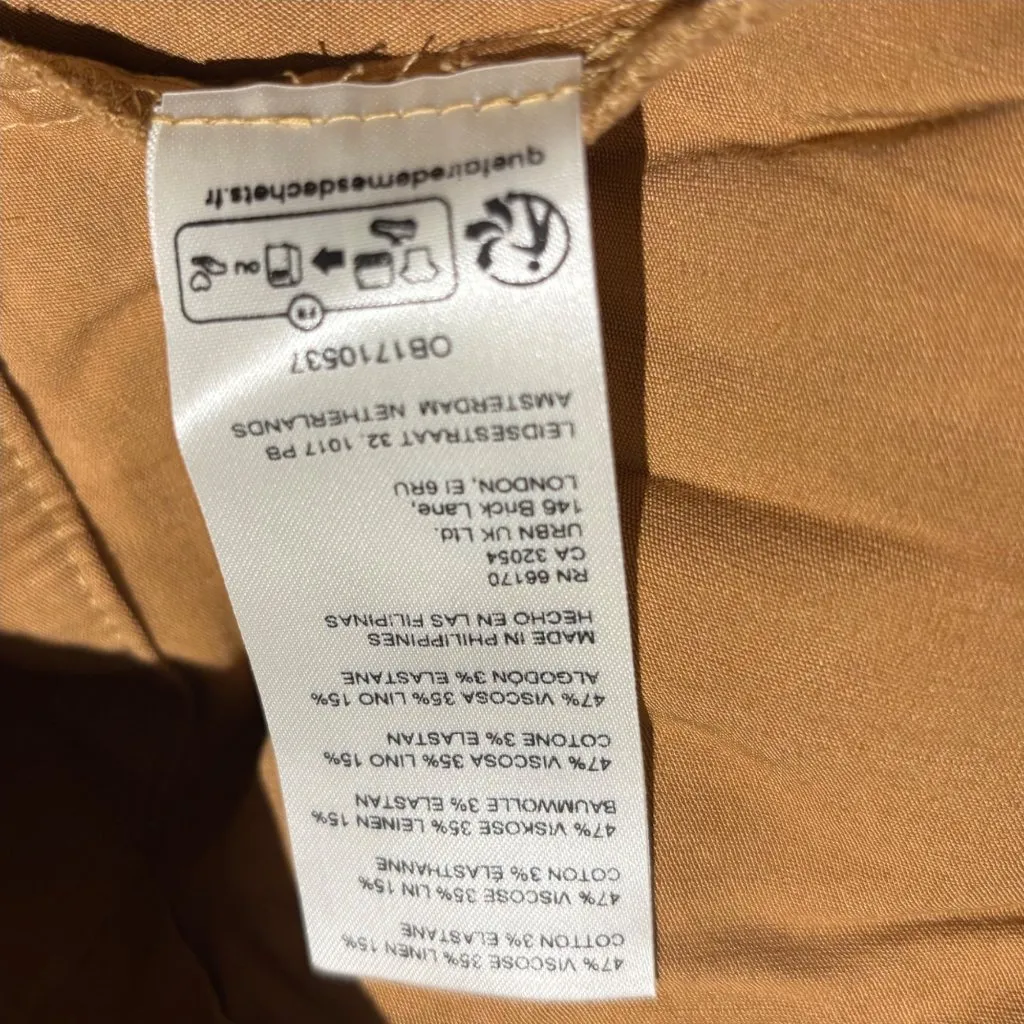 Maeve Anthropologie The Colette Weekend Jumpsuit Size 2 Honey - Image 6