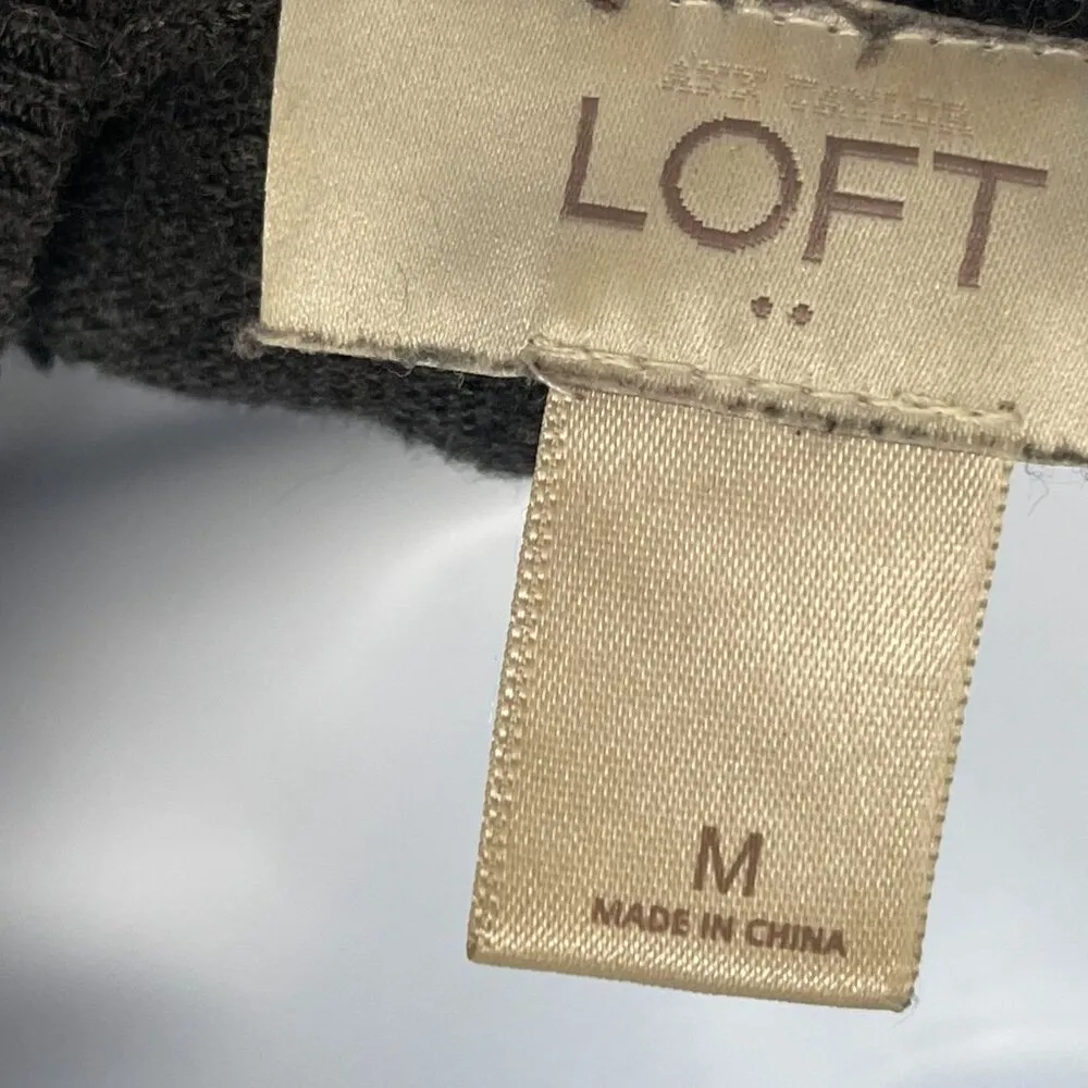 Amore French Love Long Sleeve Gray Knit Pullover Crewneck Sweater Top Medium - Image 6