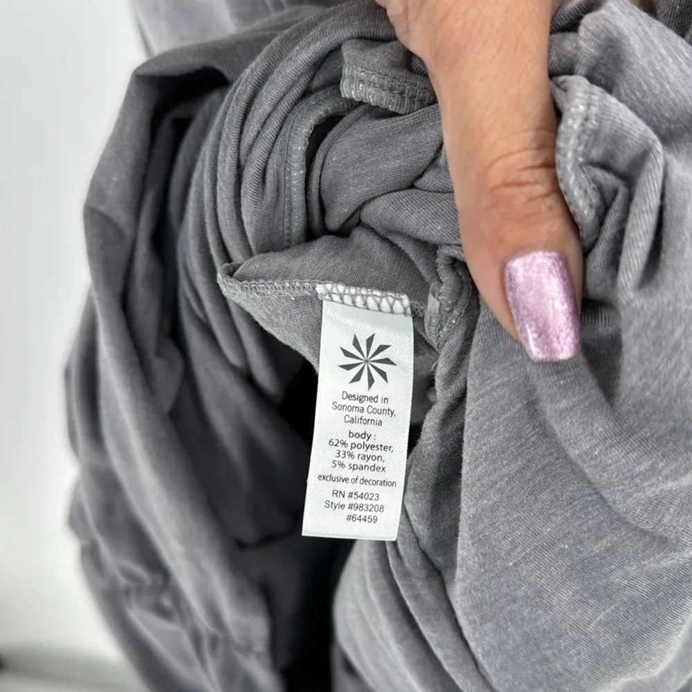 Athleta Lavender gray V-Neck Ruched Topanga Dress  sold out - Image 6