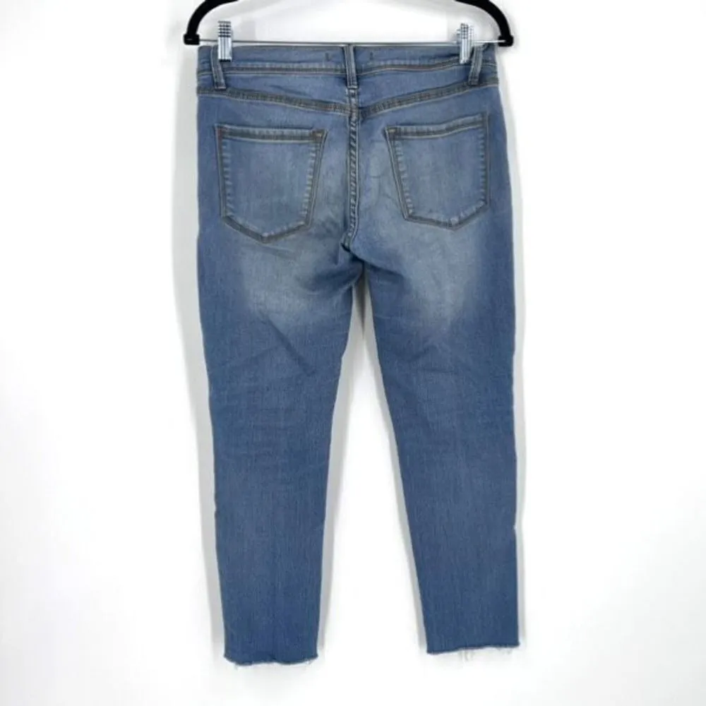 Free People Distressed Jeans‎ Medium Wash Denim Pocket Size 26 ankle destroyed - Image 2
