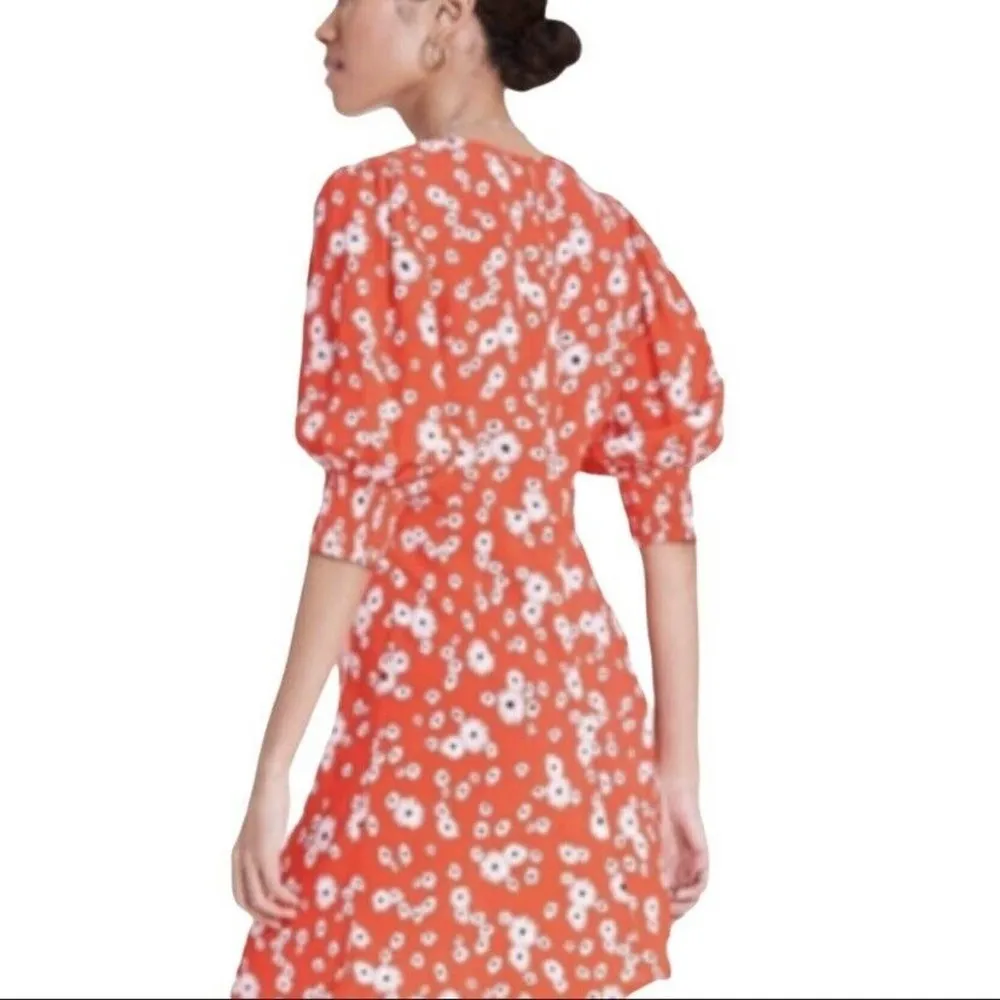 Rixo for Target Red Daisy Floral Puff Sleeve Swing Dress New Size 16W/18W - Image 47