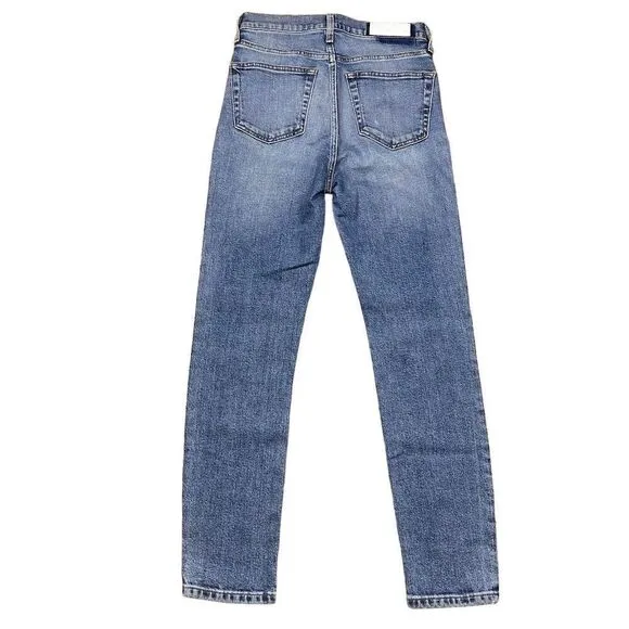 Re/Done Women's Ultra High Rise Crop‎ Jeans Size 26 Blue Denim - Image 3