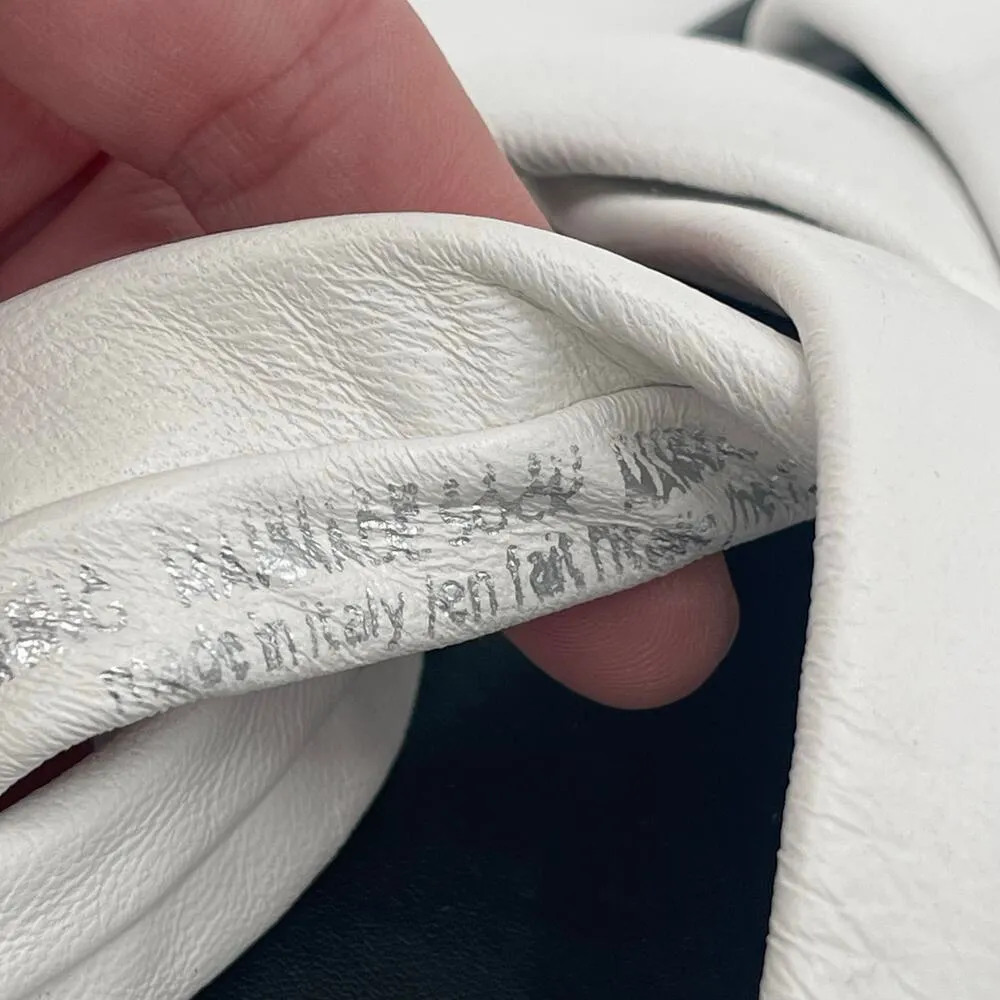 SEYCHELLES Sandals Size 6.5 White Leather Strappy Flats Punchline Slingback NEW - Image 7