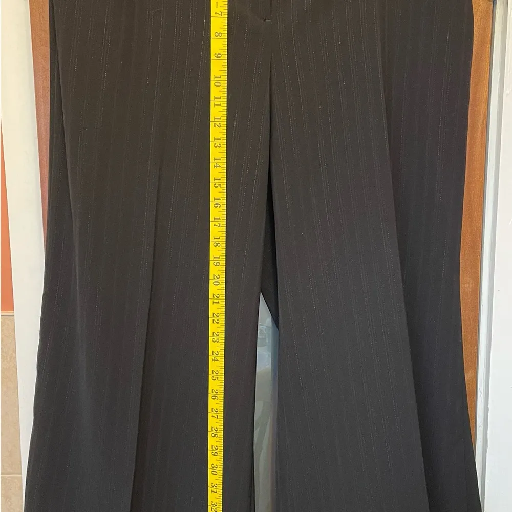 Lane Bryant Women Black Silver Threaded Extra Wide Leg Dress Pants Size 20 - Image 9