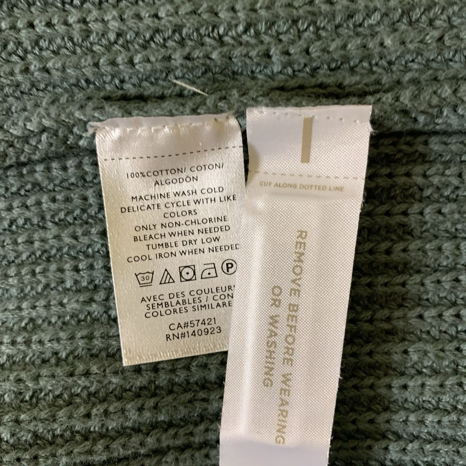 Lou And Grey Long Open Front Cardigan XS Blue Cozy Minimalist Cotton Knit NWT - Image 4