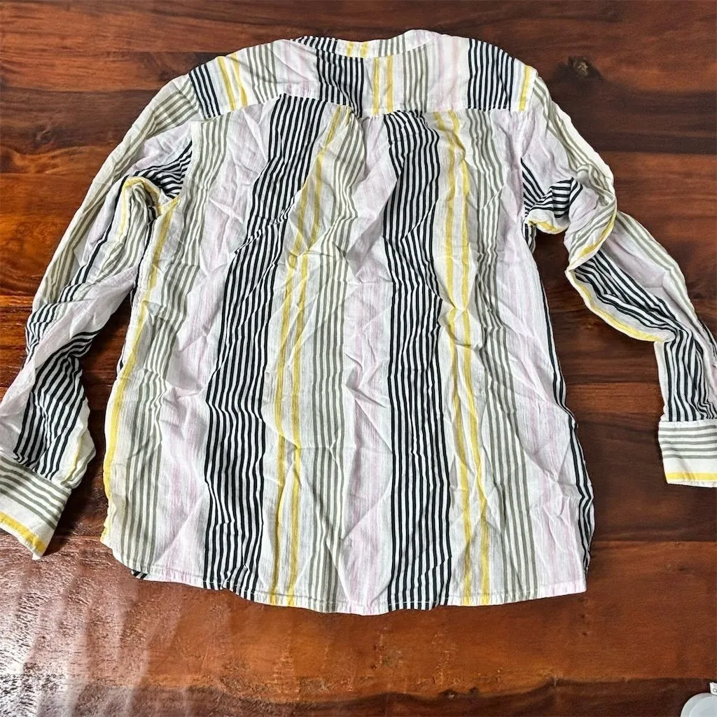 Carve Designs Women's XS‎ Striped Button-Up Shirt Multicolor Casual - Image 3