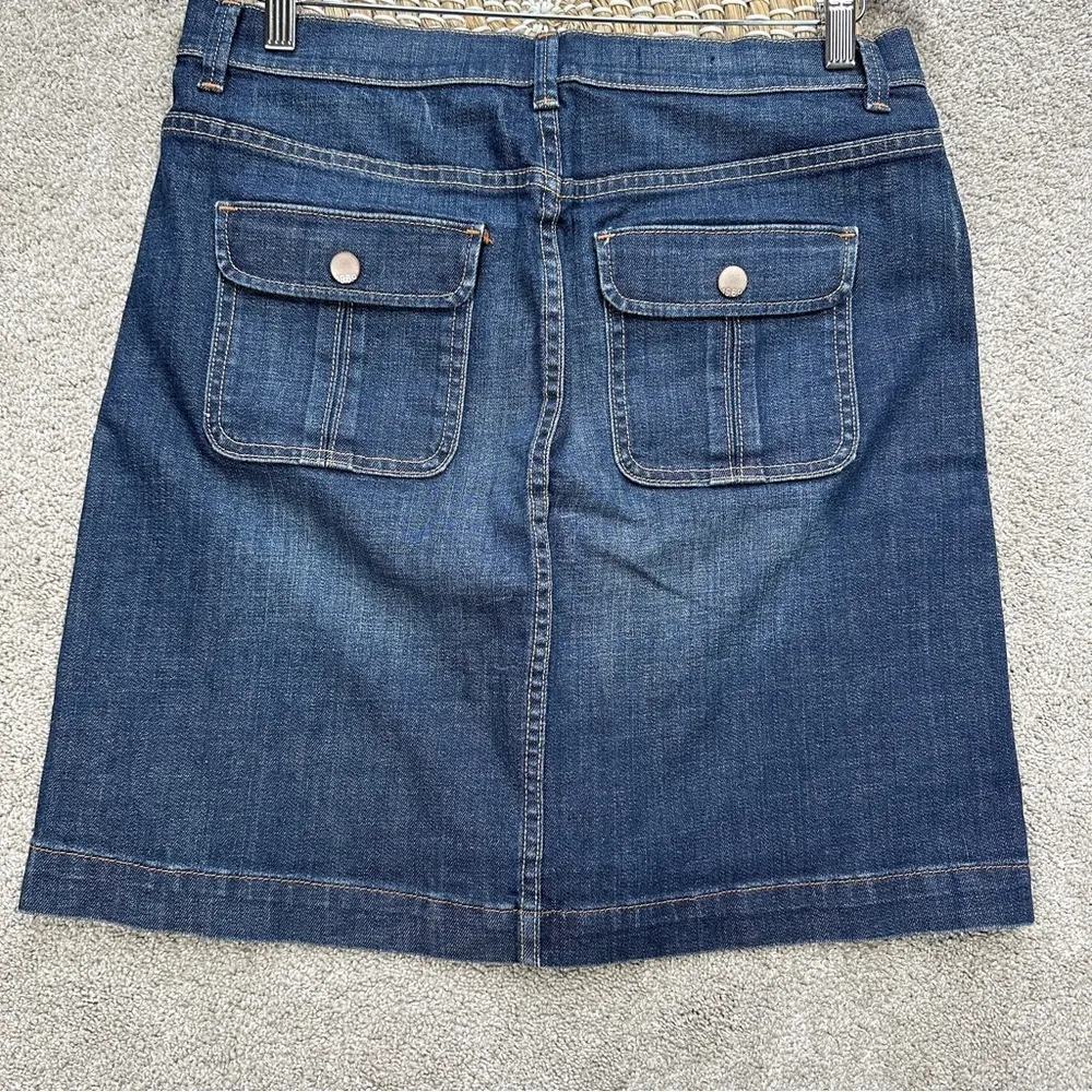 GAP 1969 Women’s Multi Pocket Denim Mini Skirt Larchmont Front Slit Y2K 30/10 - Image 7