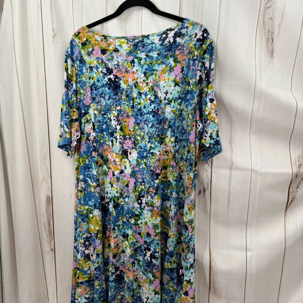 Nina Leonard Women’s 1X Floral Maxi Dress Plus Size - Image 5