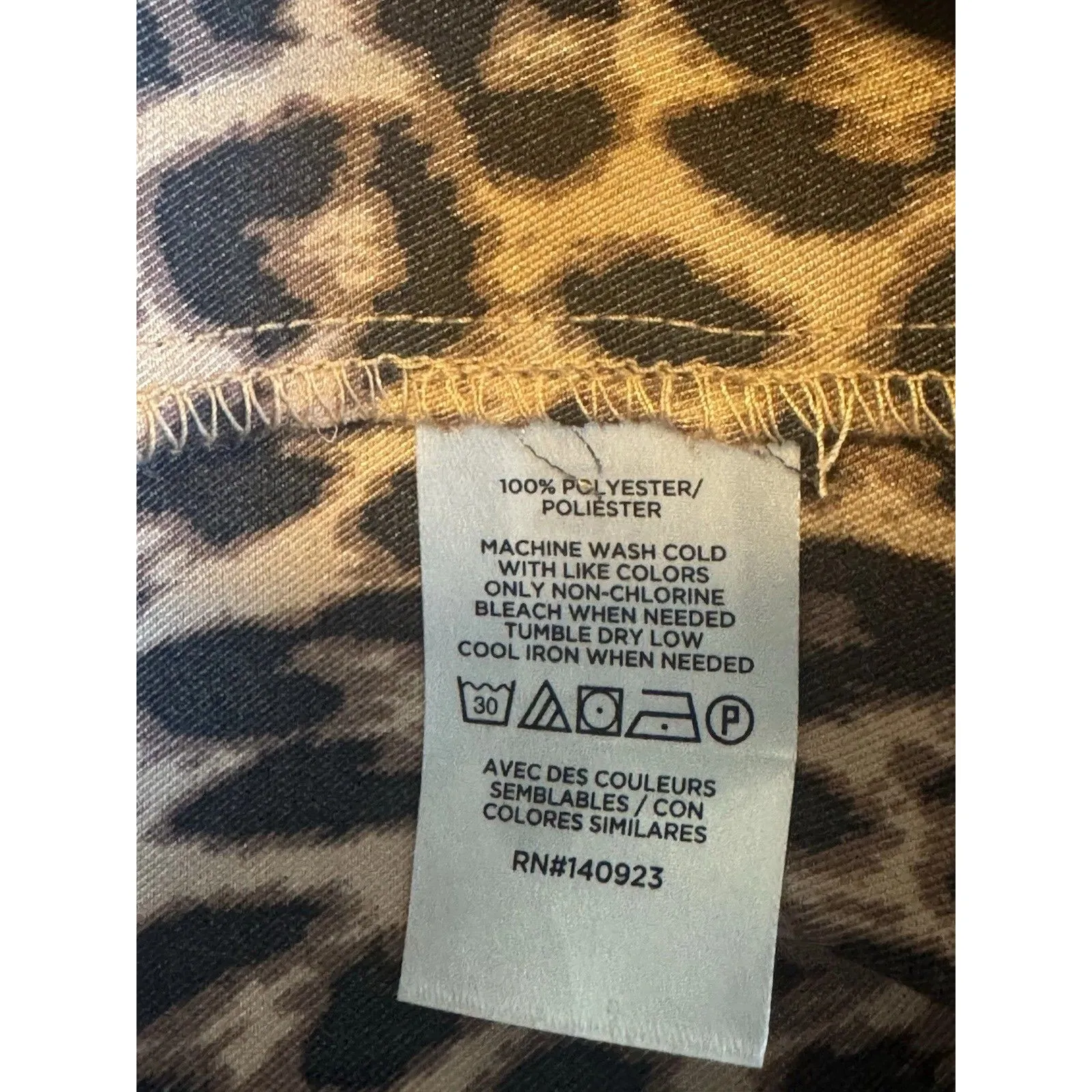 Loft Womens Blouse Sz Small Animal Print Leopard Safari Fall Autumn Brown Y2k - Image 10