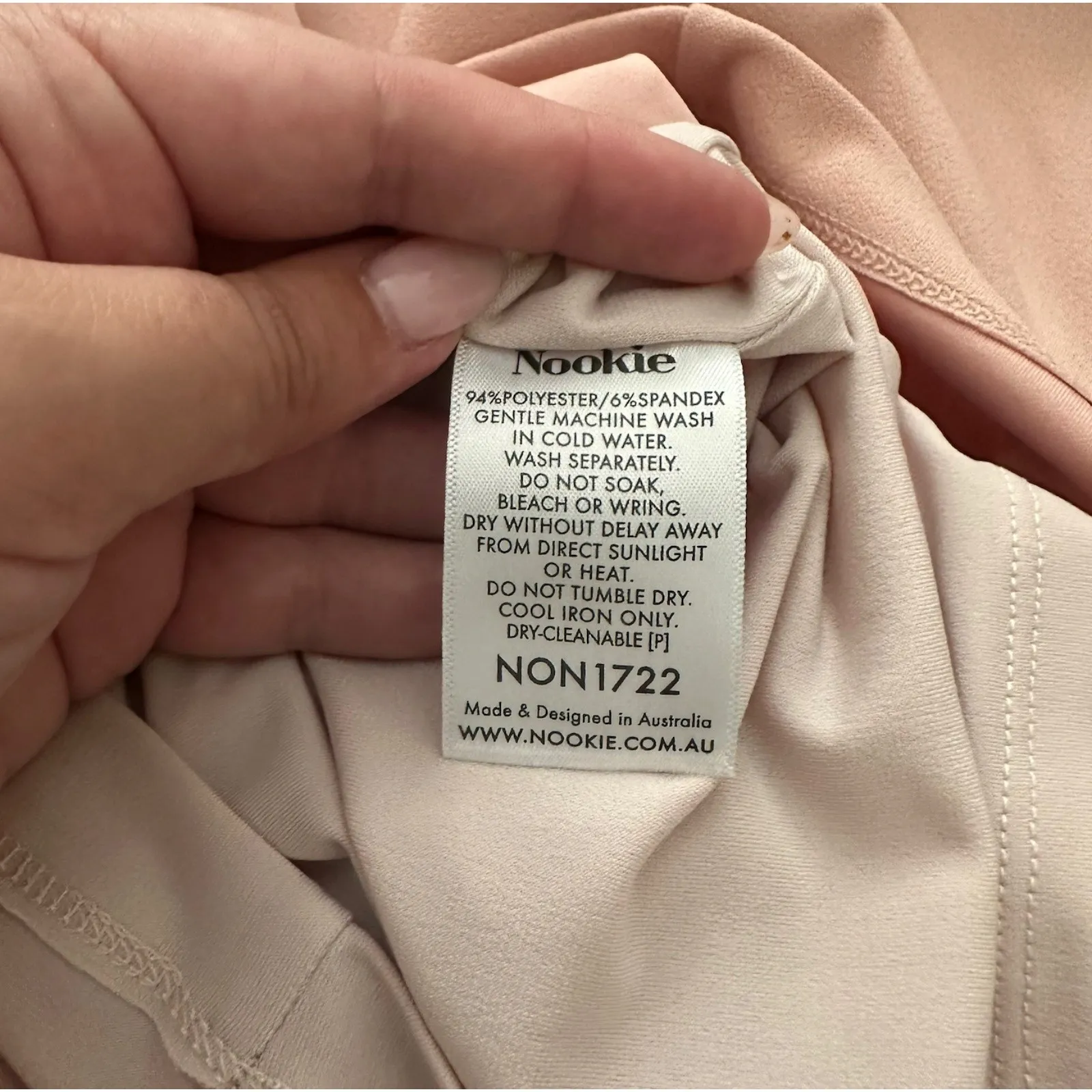 NOOKIE Athena Off Shoulder Midi‎ Dress in Blush NWT Sz XS - Image 5