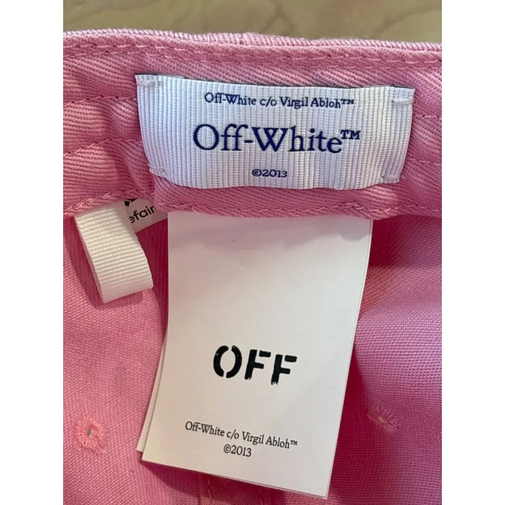 OFF-WHITE 3D Logo Baseball Cap in Sea Pink Medium New Unisex Womens Mens Hat - Image 8