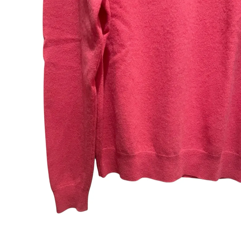 Neiman Marcus Virgin Cashmere V Neck Sweater Pink Women Size Large - Image 2