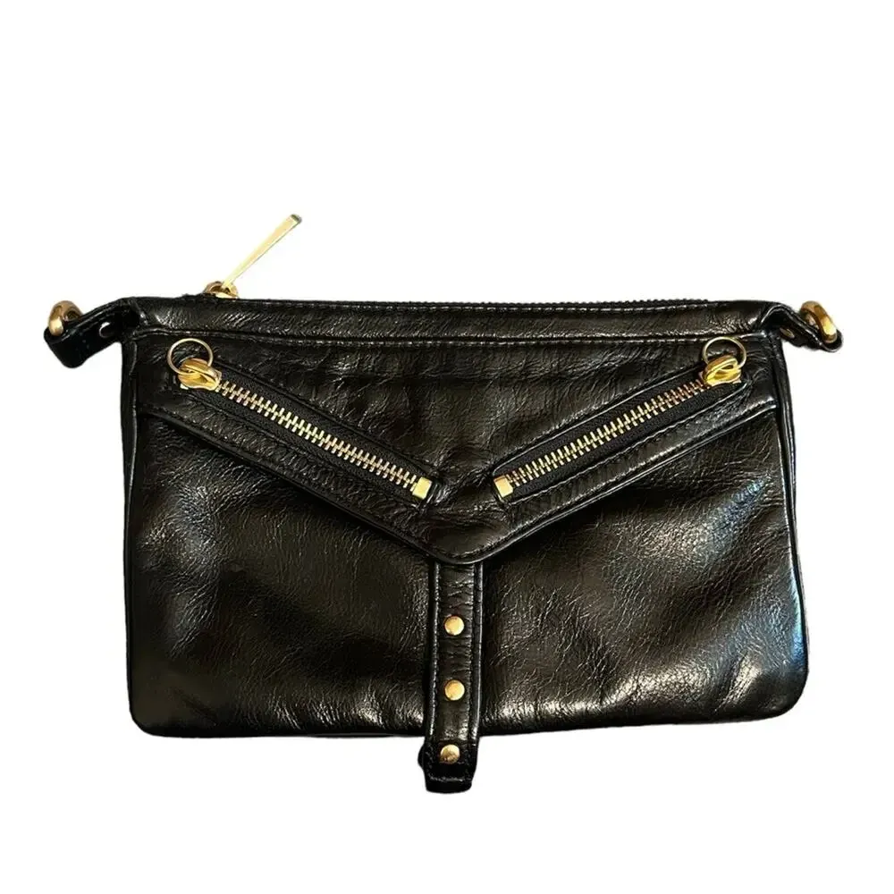 BOTKIER‎ Trigger Leather Studded Clutch Crossbody Bag - Image 2