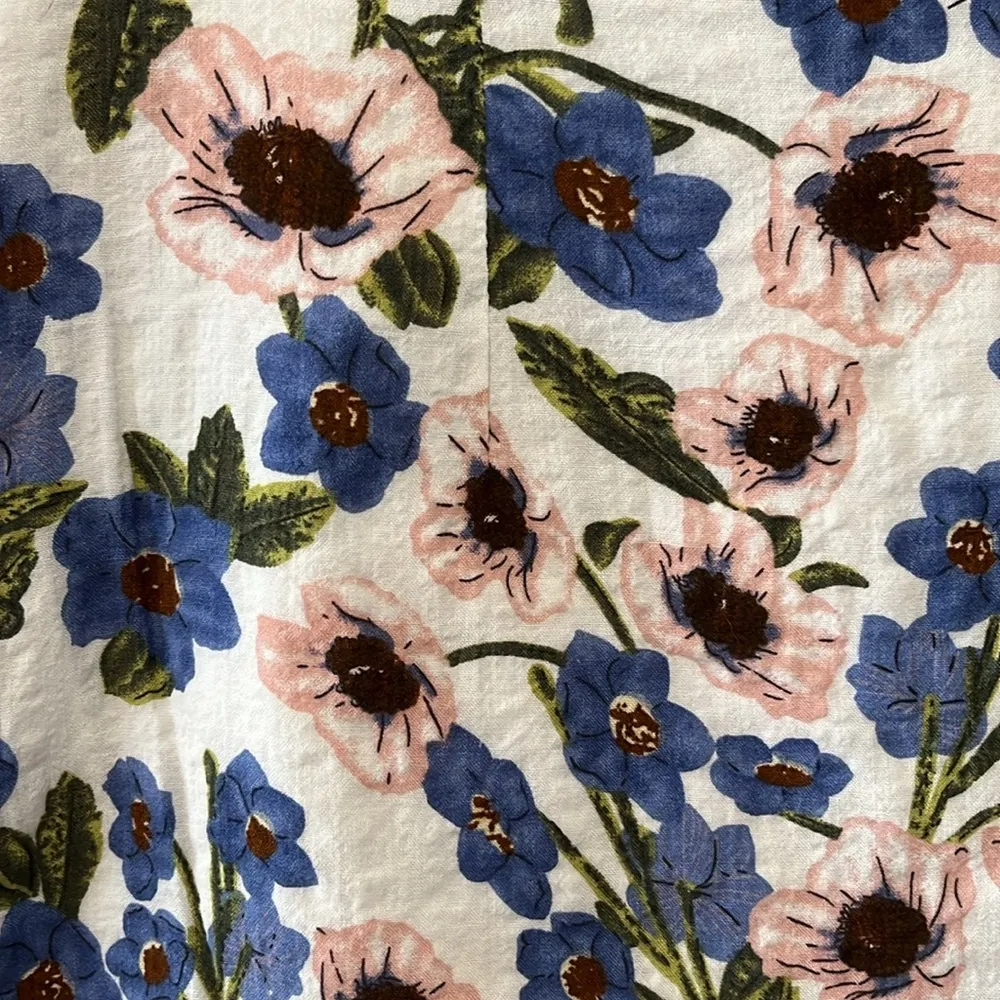 Ruse Mini Skirt, Side Split, Floral, Pink/Blue Size L - Image 3