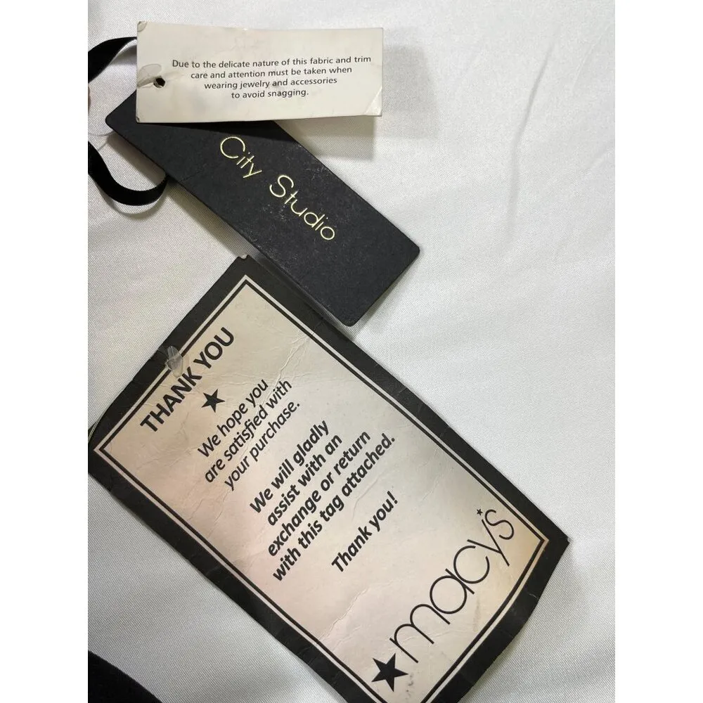 City Studio SKU 7611 Womens Black Midi Dress With Strappy Back Size 15 - Image 5