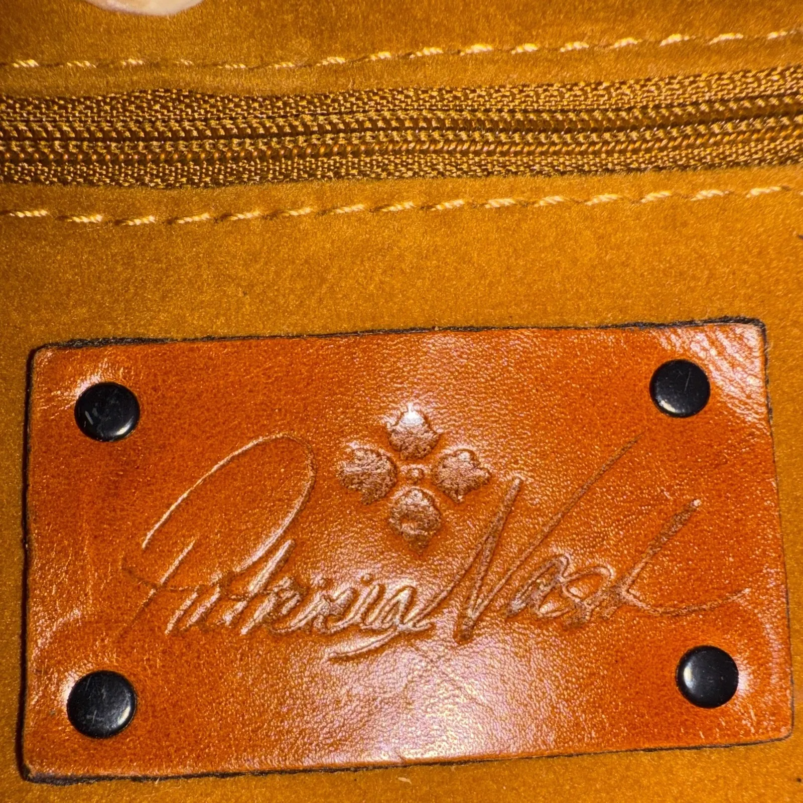 Patricia Nash Chantilly Lace Lorenza‎ Black White Leather Shoulder Bag Chain - Image 5