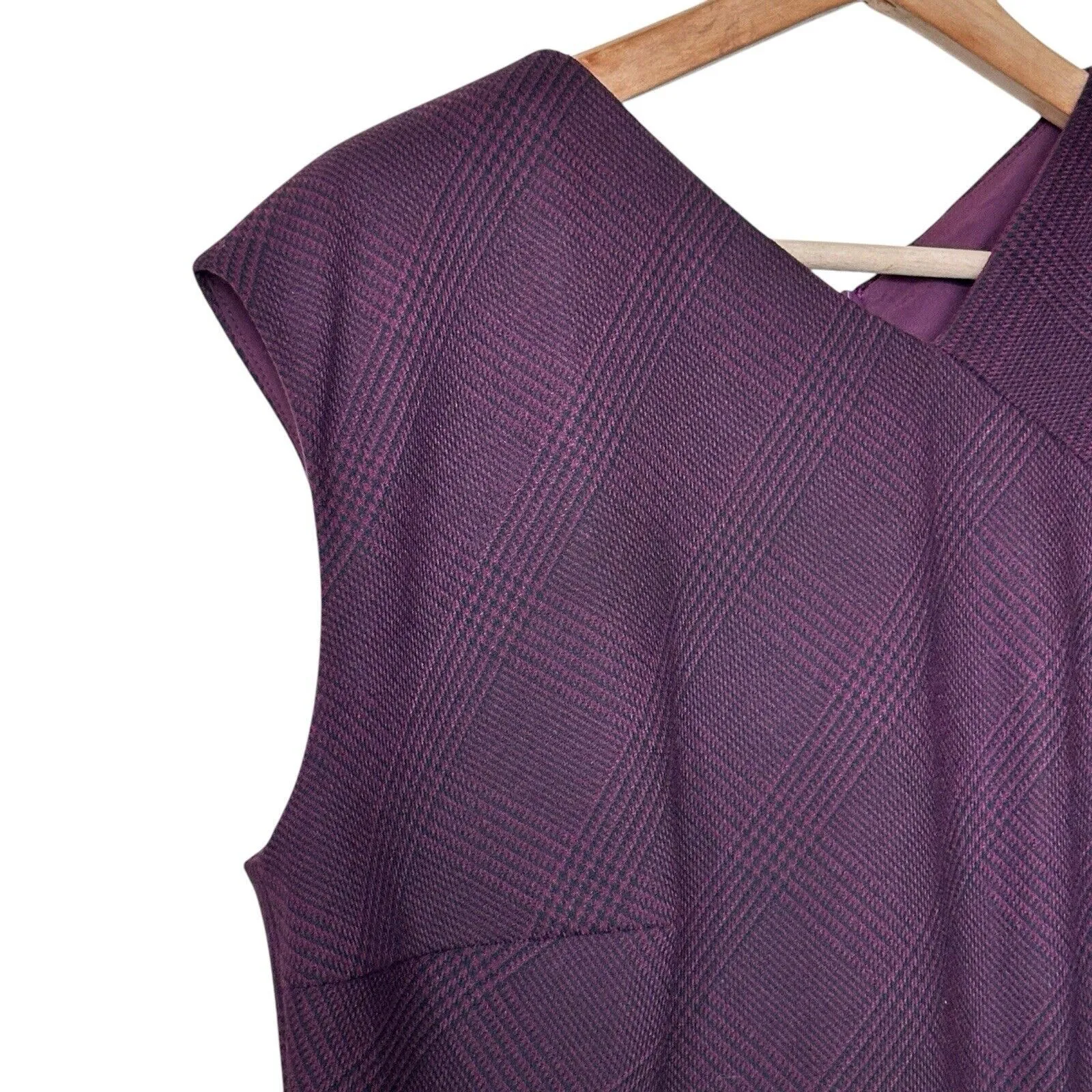 NWT Hugo Boss Dechesta Plaid Sleeveless Pencil Dress feminine luxury 10 - Image 9