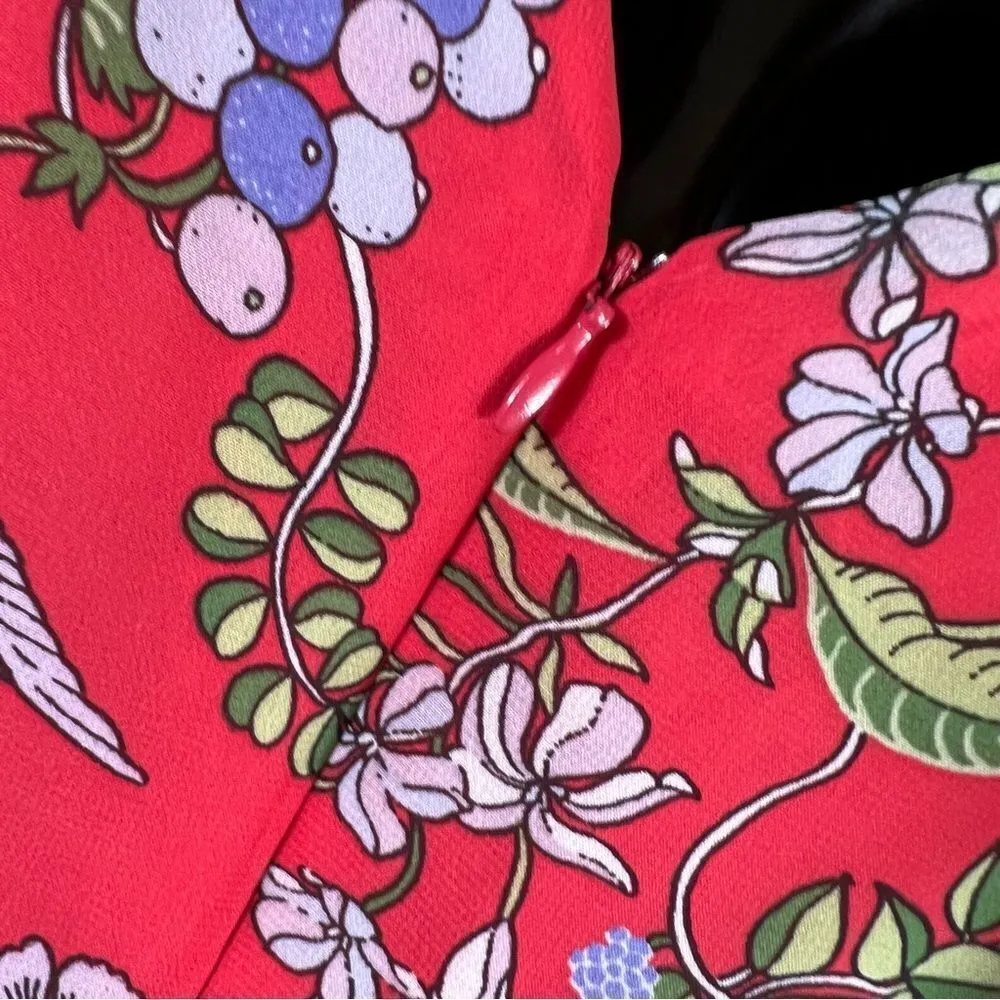 Nanette Lepore Paradise Dreaming Floral Hummingbird Print Maxi Dress - Image 11