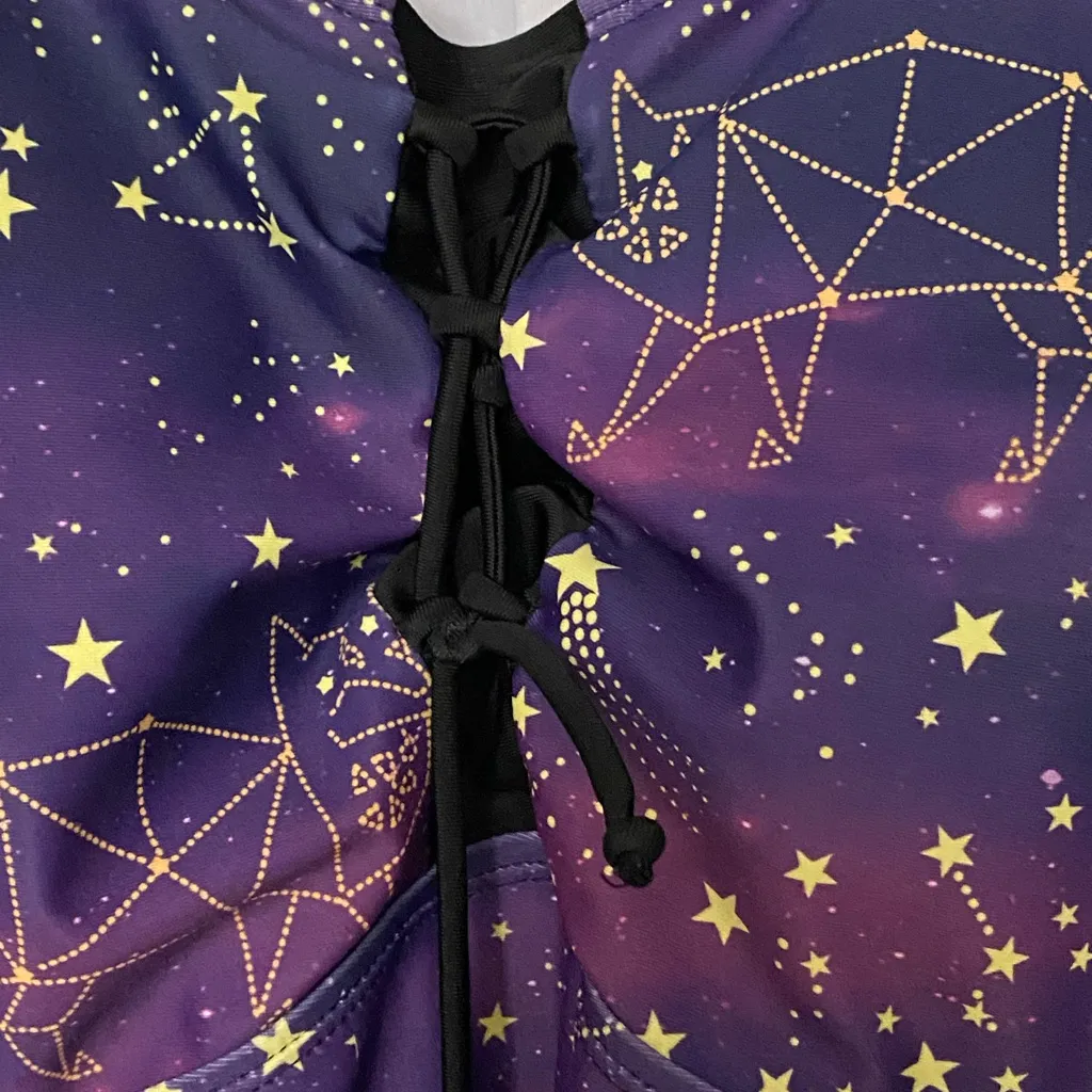 Hanna Nikole Womens Racerback Tankini Swim Suit Top 20W Purple Constellation - Image 2