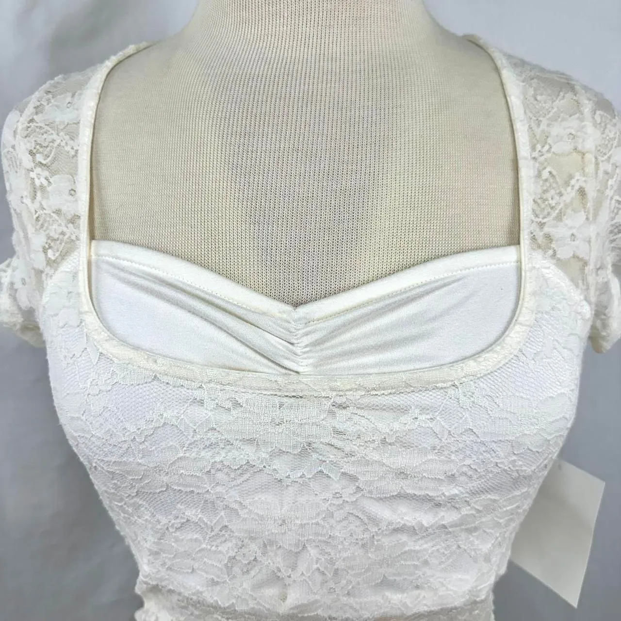 REBELLIOUS DREAMER NWT White Lace Layered Camisole Top Womens M Coquette Y2K Size M - Image 2