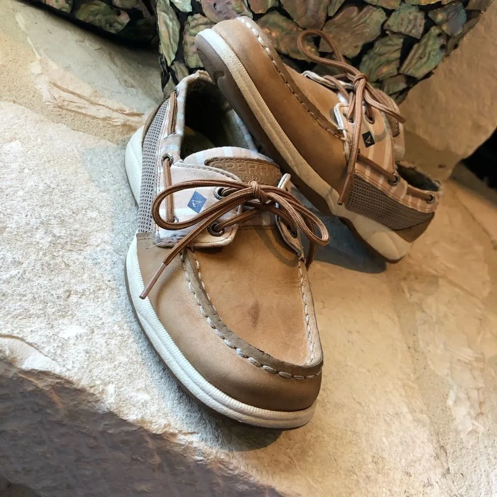 - Sperry top slider sand stripped boat sz 6.5 - Image 4