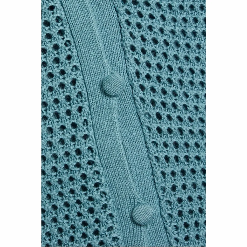 Joie Torrens Open-knit Cotton Mini Dress Adriatic Blue Small NWT - Image 6