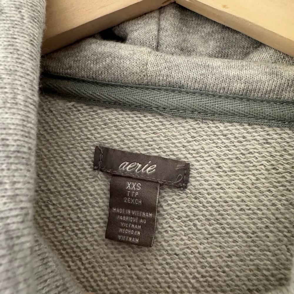 Aerie Oversized Gray Turtleneck Pullover Sweatshirt - Image 7