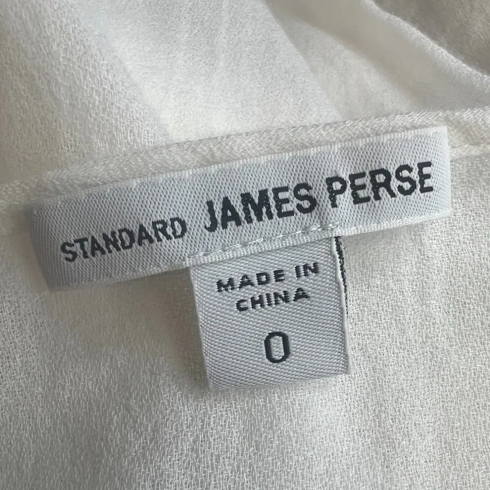James Perse Standard 0/XS Milk White Cotton Crepe Raglan Sundress Swim Cover-Up - Image 5