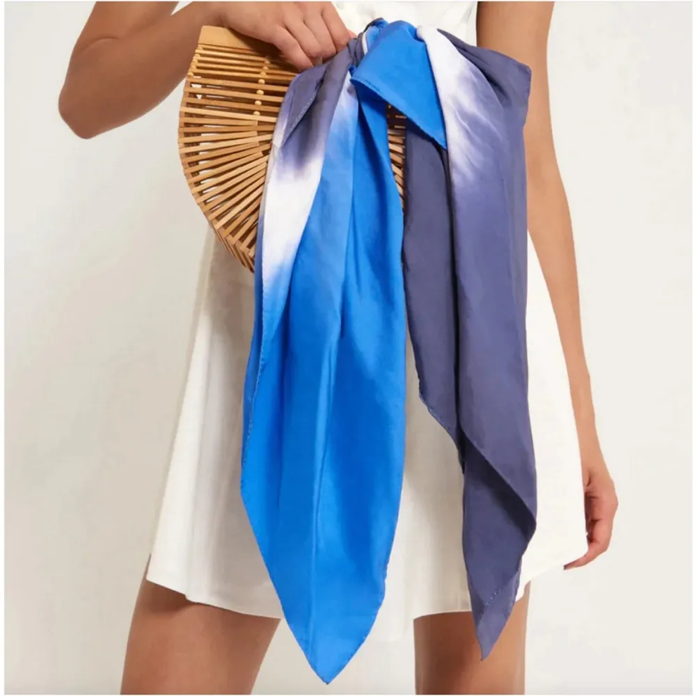 NEW Cult Gaia Gaia's Silk Scarf, Glacier Aspen New w/Tag, in box - Image 2