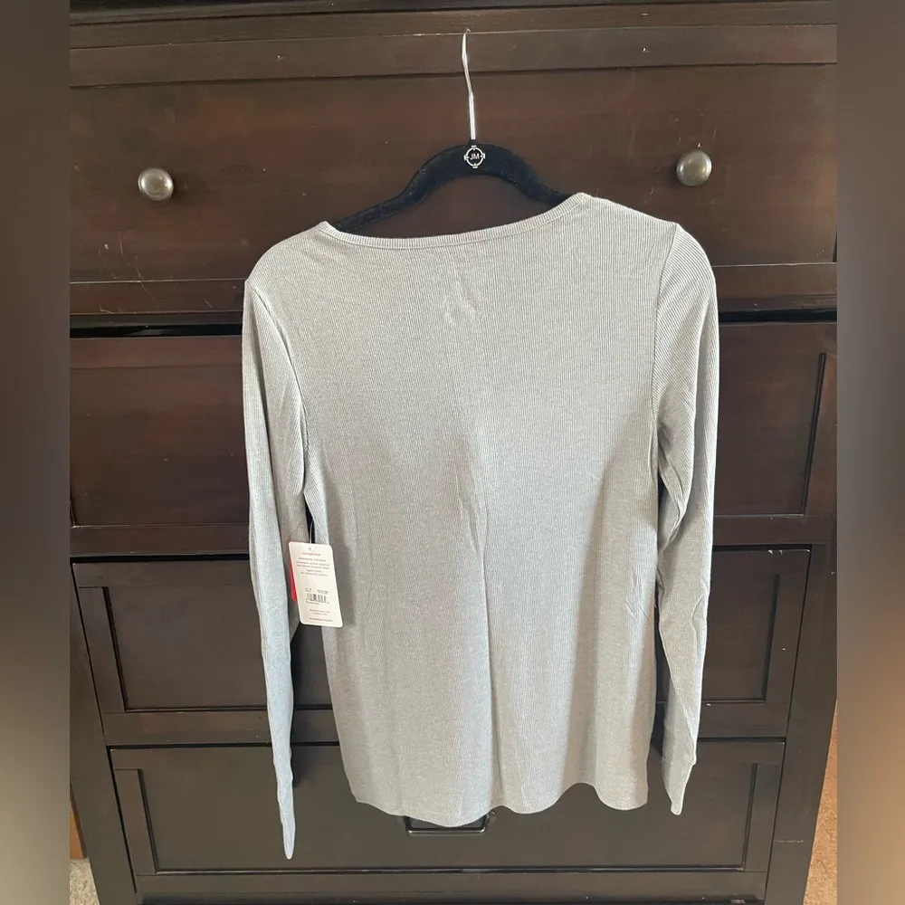 Tommy John Henley Top Gray Size M - Image 2