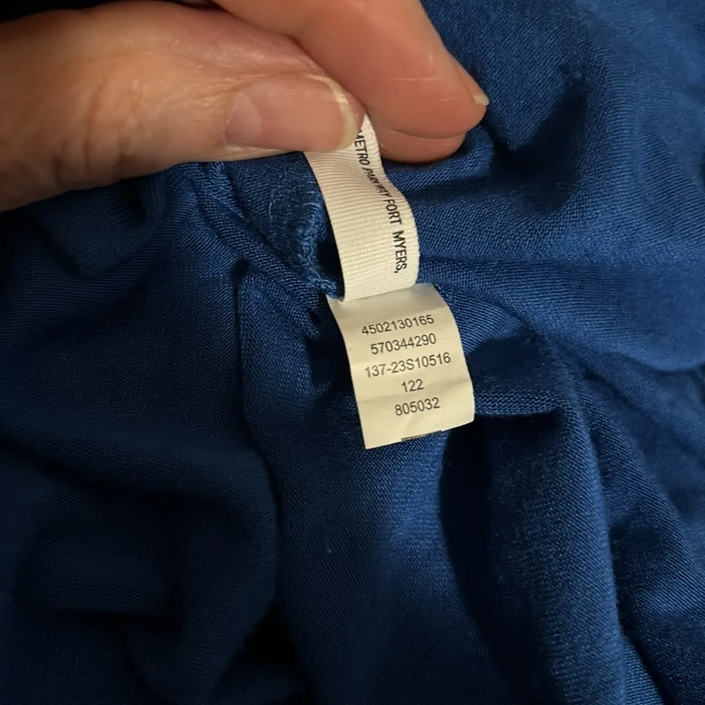 Soma Weekend Soft Jersey Knit Midi Bra Dress Sz M Blue Summer Cruise Vacation - Image 10