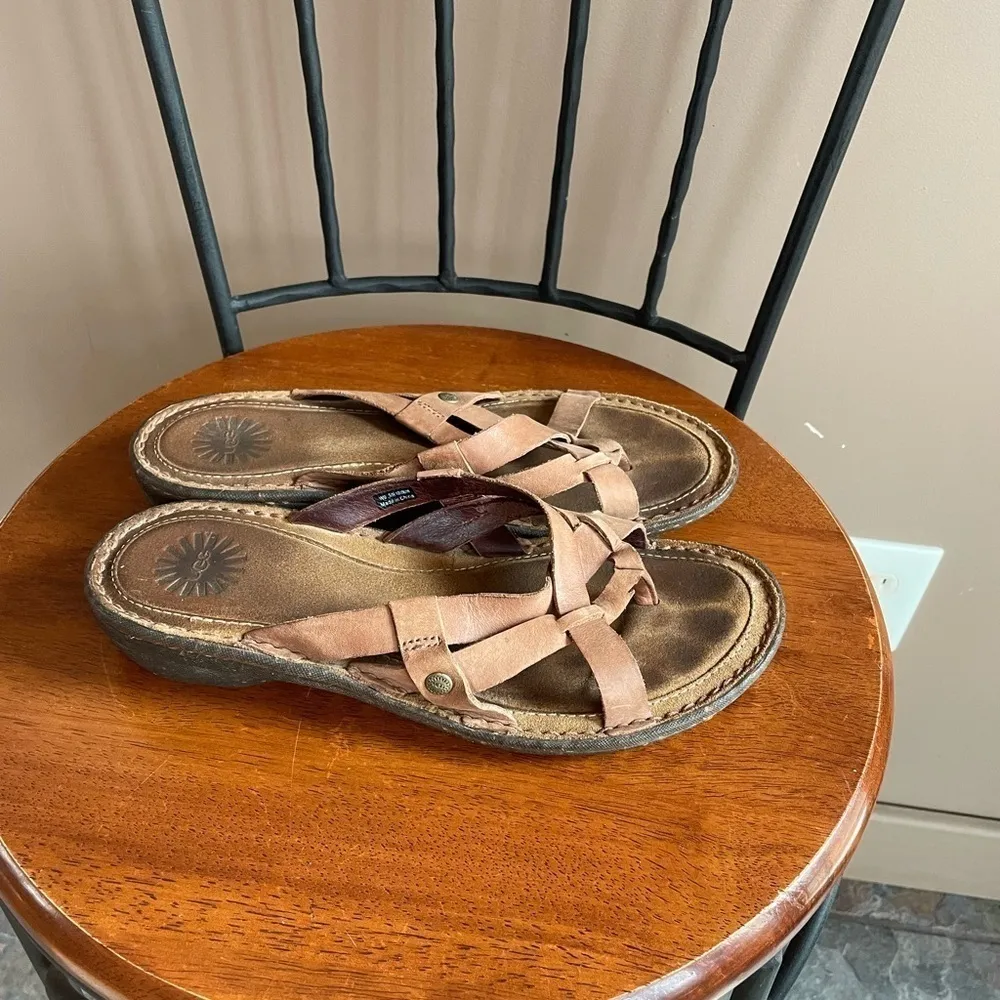 Ugg Lanni Leather Sandals in Caramel‎ Size 9 - Image 5