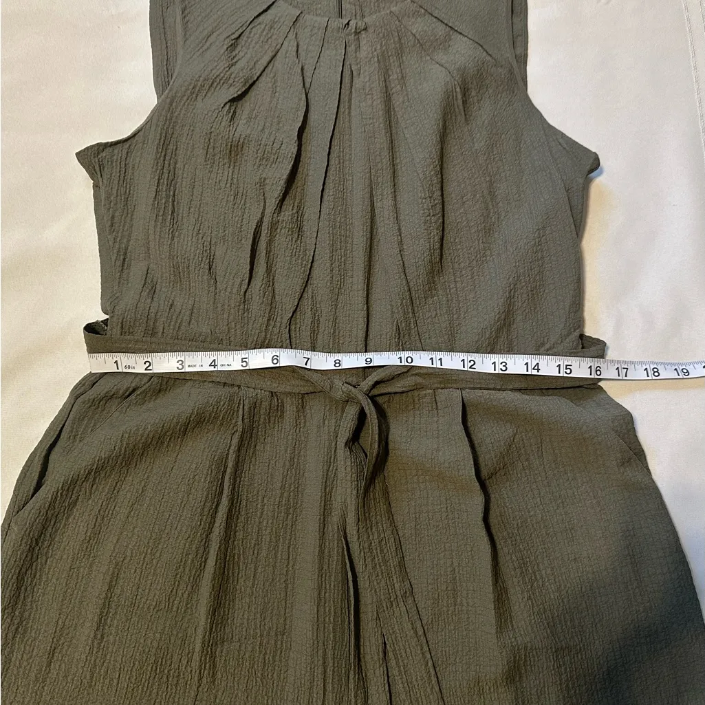 Calvin Klein Olive Green Sleeveless Jumpsuit - Image 9