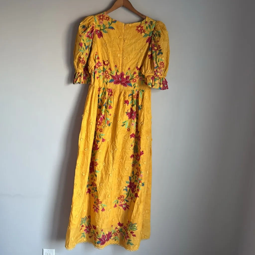 FARM RIO Flower Dream Floral Smocked Puff Sleeve Maxi Dress - Image 3