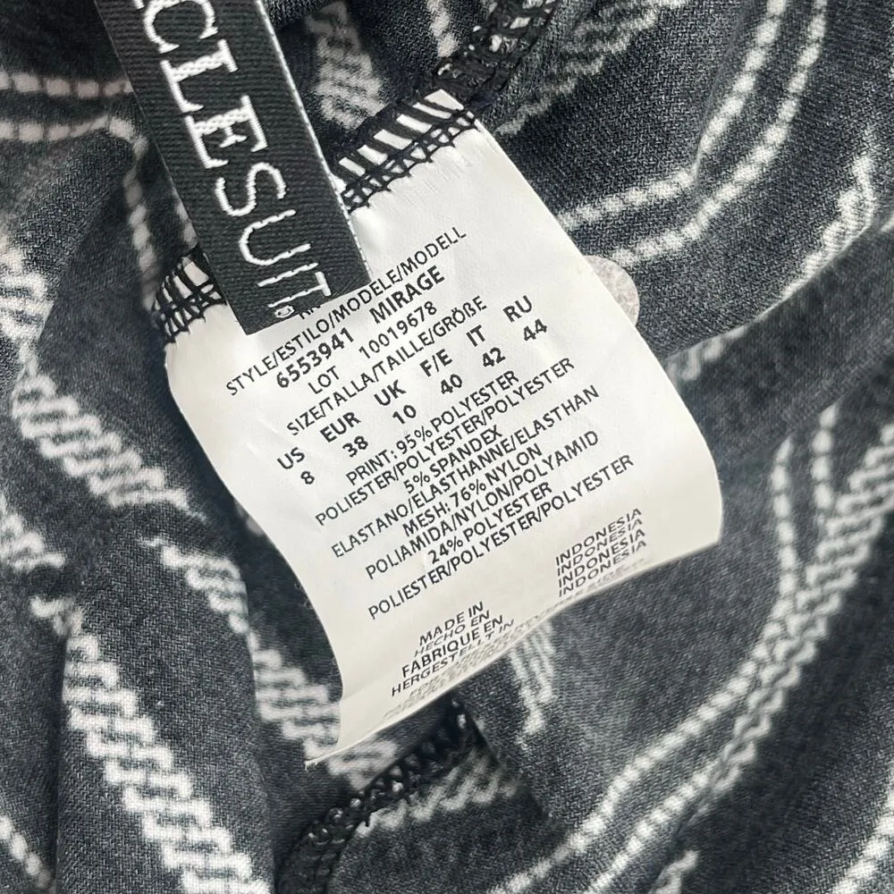 Miraclesuit Tankini Top Size 8 Linked In Mirage NWT Underwire Black Multi Swim - Image 9