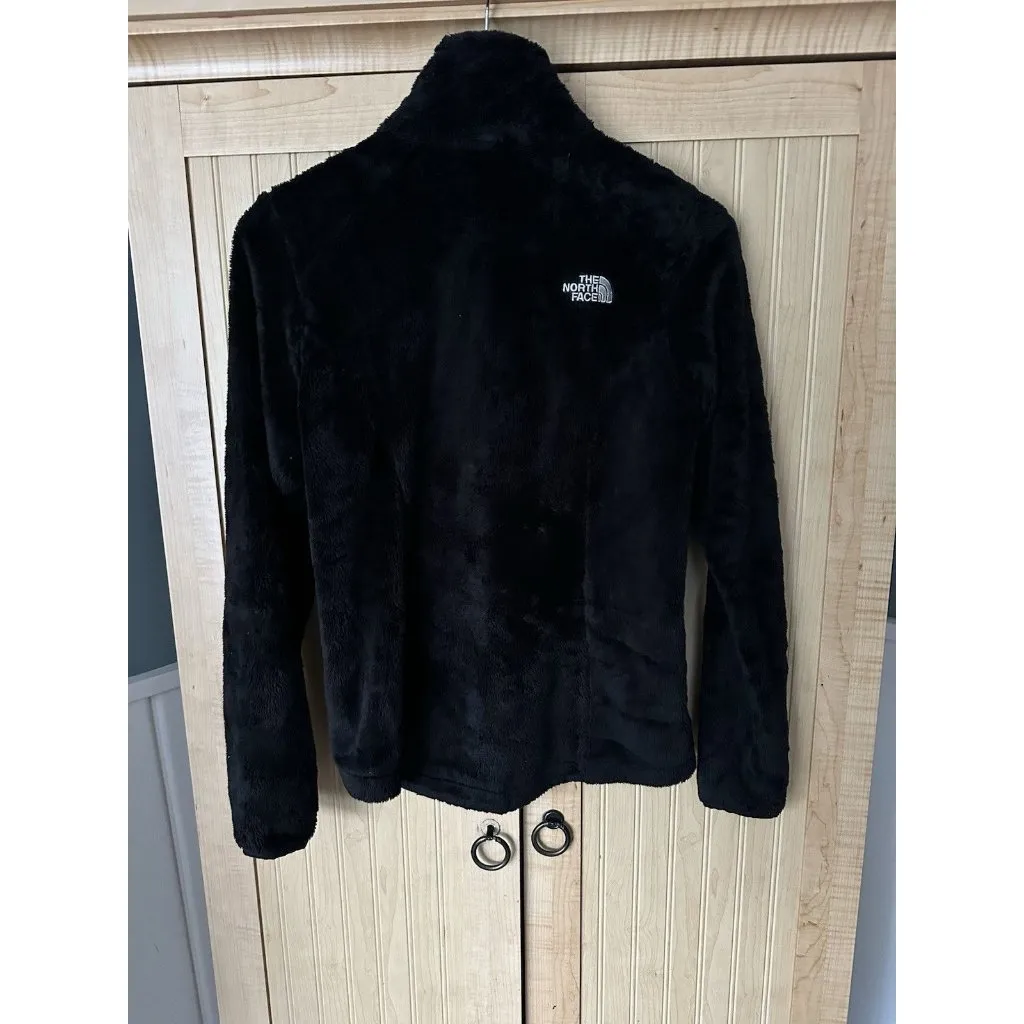 North Face Women’s SZ XS Black Fleece Teddy Osito Fuzzy Soft Sweater Zip Up EUC - Image 2