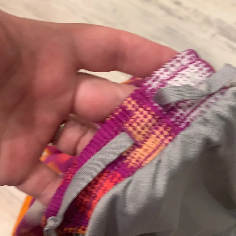 Nike DRI-FIT orange and purple athletic shirt with built in brief size L - Image 6