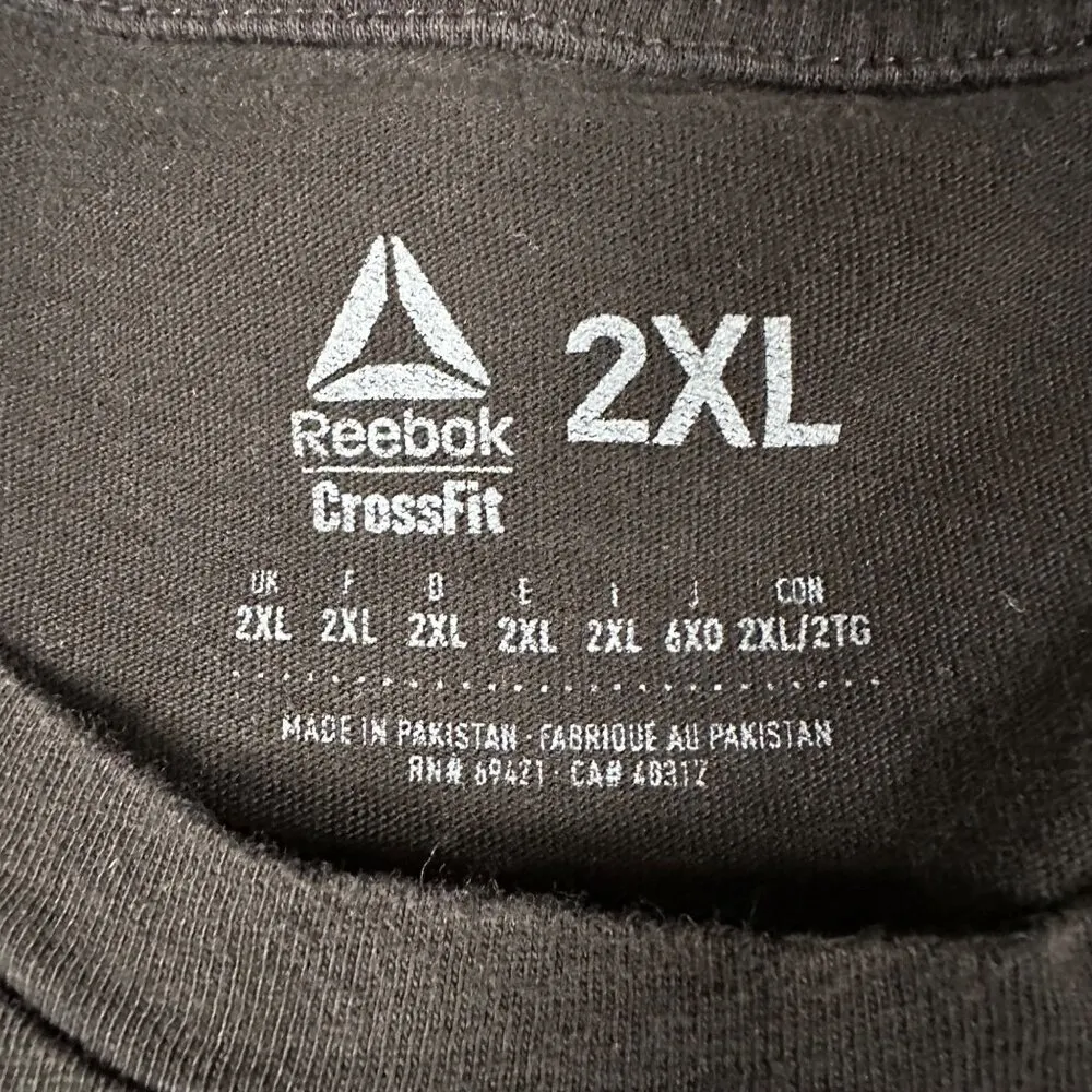 Reebok Crossfit 2XL Black Cotton Short Sleeve Crew Neck Graphic Tee - Image 5