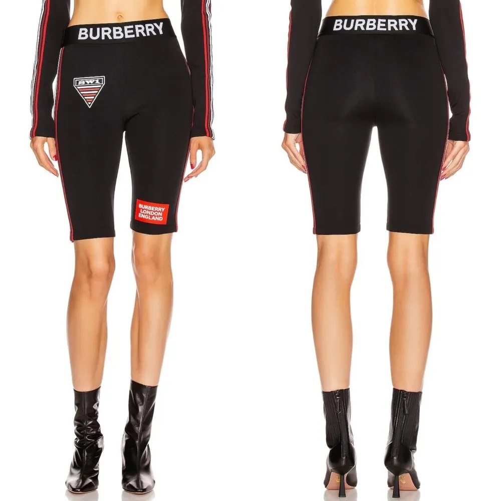 Burberry Sesia Logo Biker Shorts in Black - Image 2