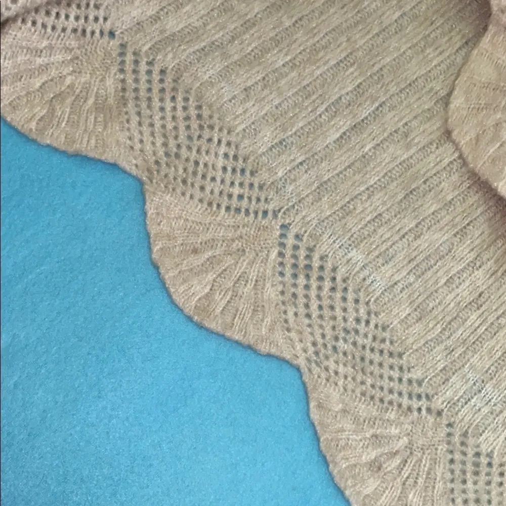 MARINA LUNA cardigan wool mohair blend scalloped knit long sleeve NEW size L Size L - Image 4