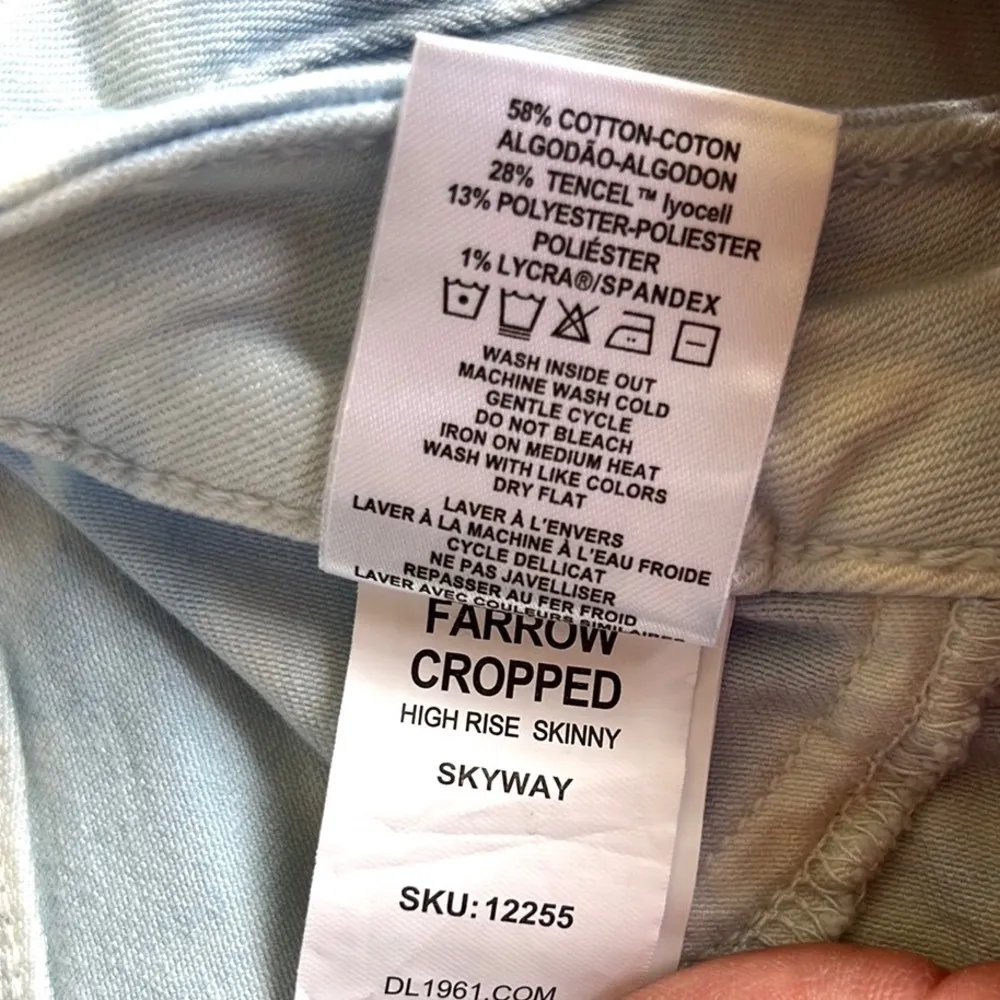 NWT DL1961 Farrow Cropped High Rise Skinny Jeans - Image 8