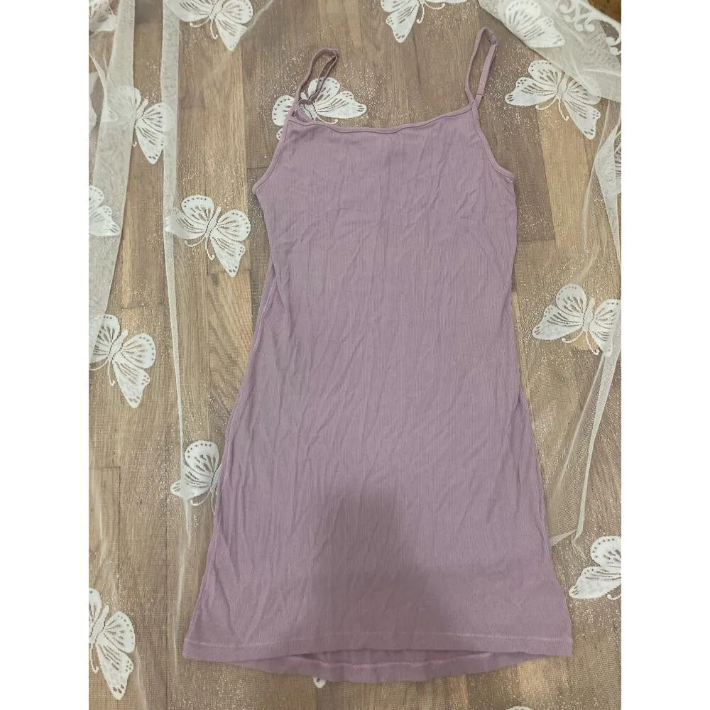 Skims Ribbed Soft Lounge Orchid Mini Dress Rib Size XL BEST FOR LARGE - Image 6