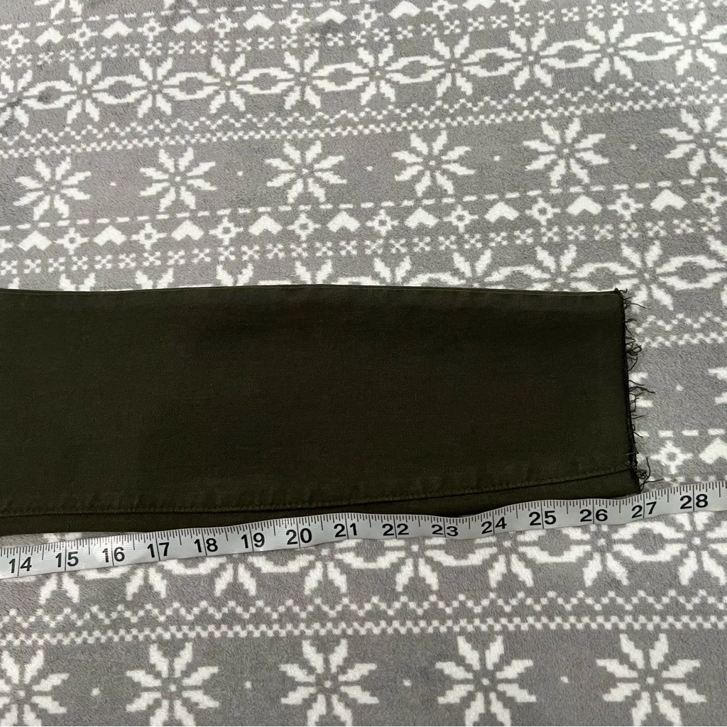 NWT L'agence Margot High Rise Skinny In Army Green Raw Hem Size 24 - Image 9