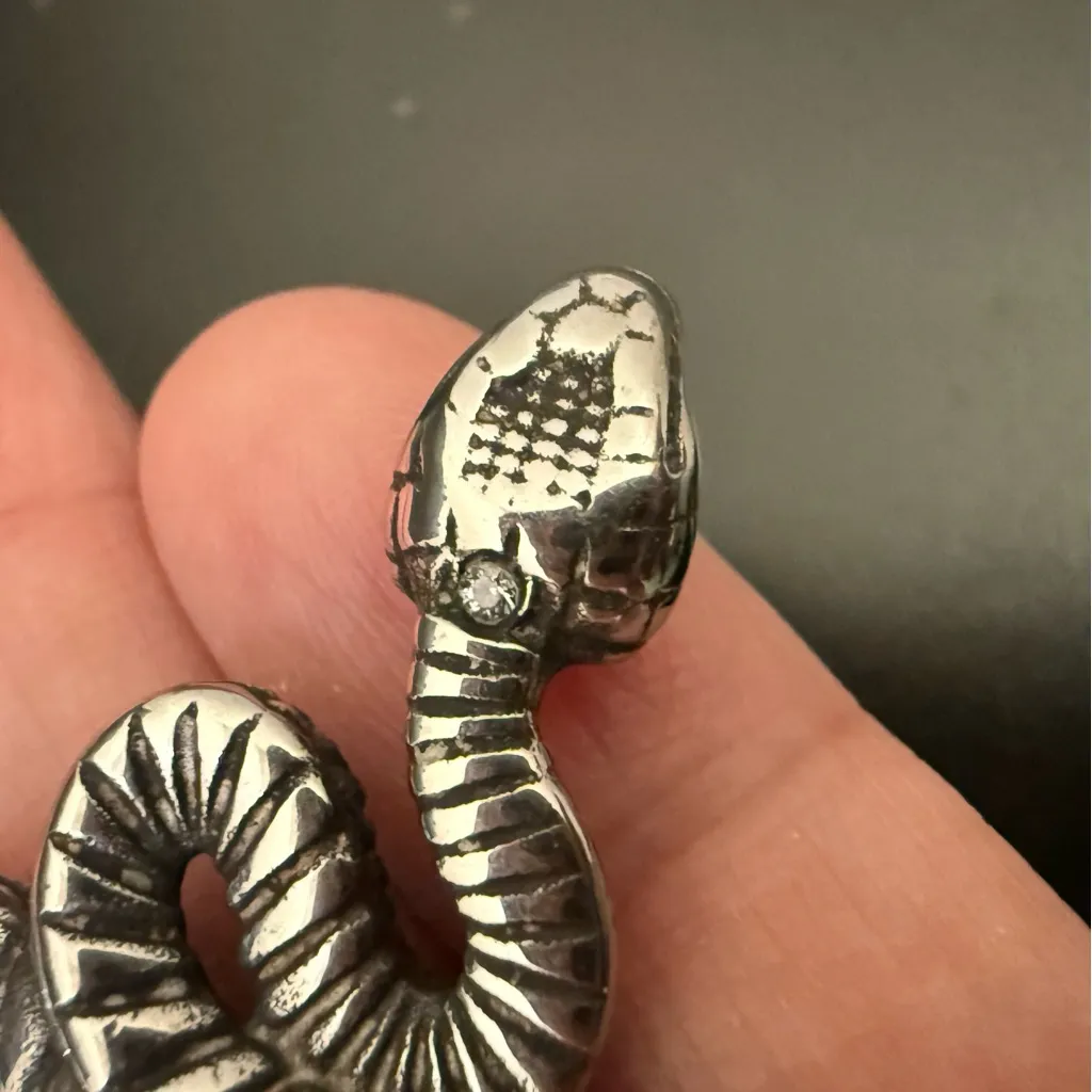 Believe by Brilliance Stainless Steel Serpent Snake Pendant Ball Chain Necklace Silver - Image 13