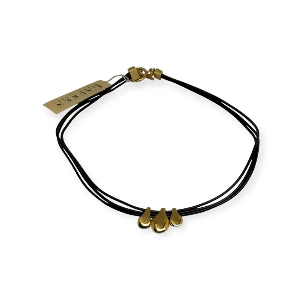 new Ralph Lauren 𒀭 Multi Strand Choker with 3 Briolette Pendants 𒀭Black Gold - Image 3