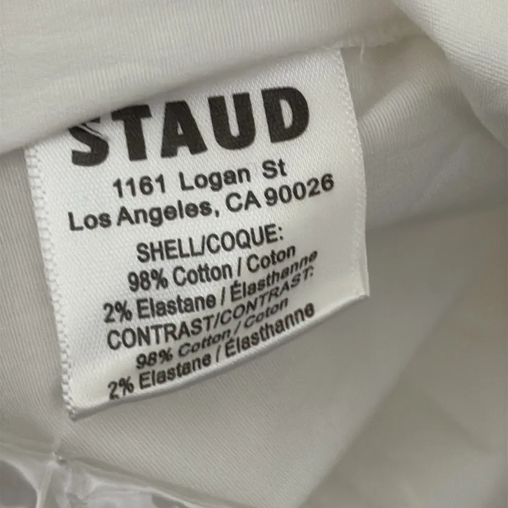 New STAUD Demi Dress White Tiered Maxi Cotton 3/4 Sleeves Size S - Image 11