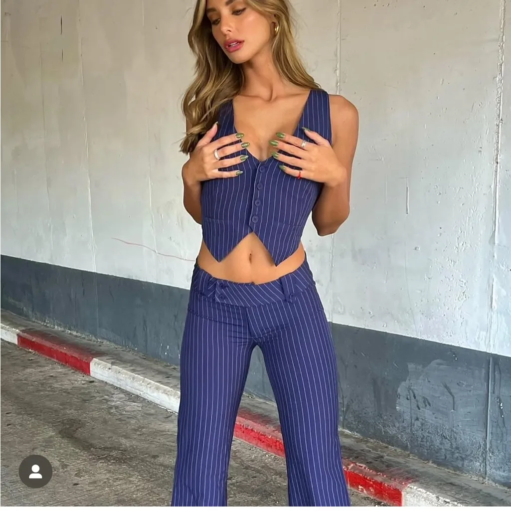 Tiger mist blazer and vest top - Image 6