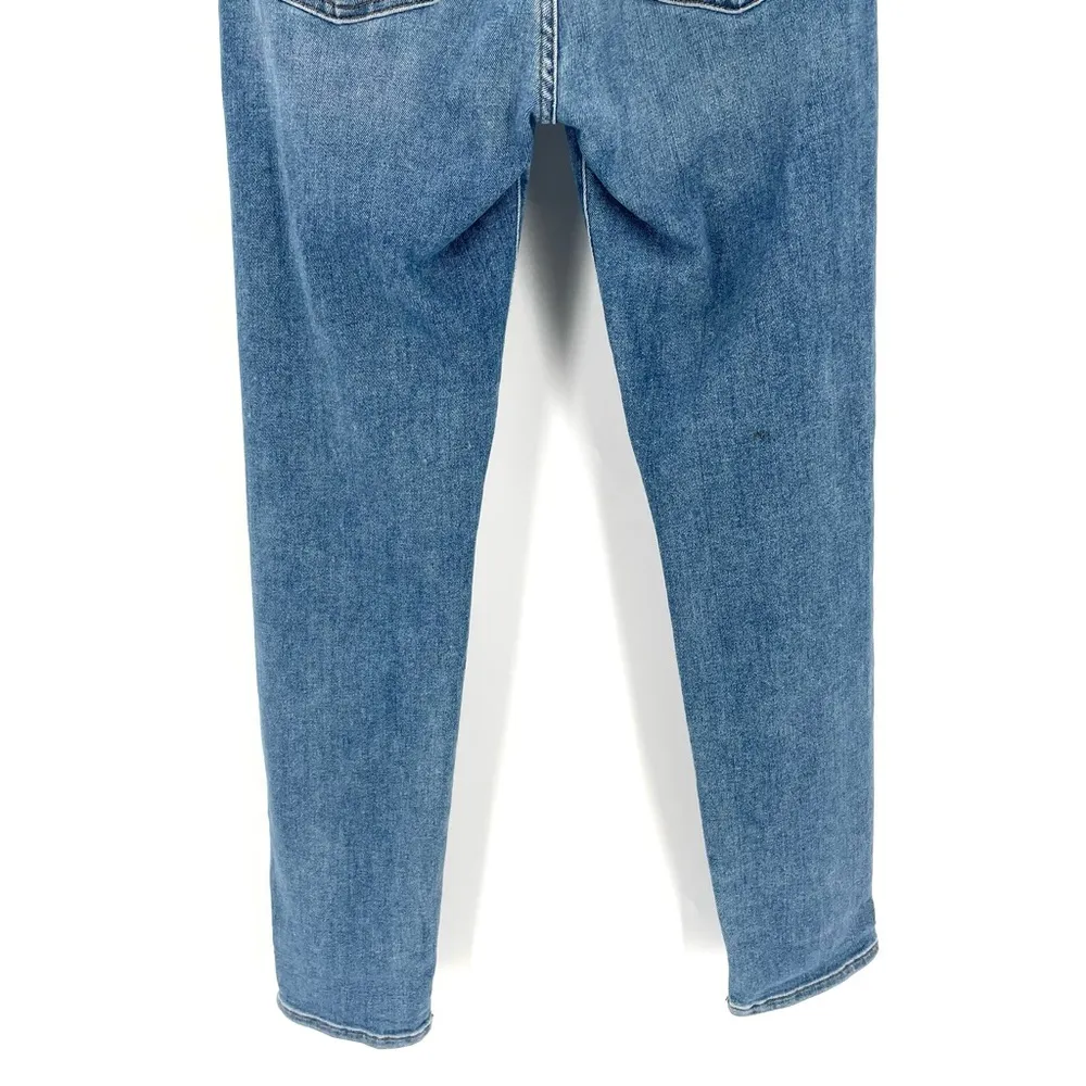 7 For All Mankind Josefina Skinny Boyfriend Crop Stretch Jeans distressed Knee - Image 7